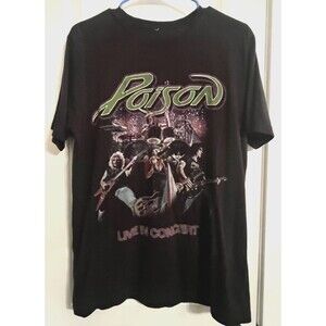 Poison 100% Cotton Shirt Black Unisex Size Large